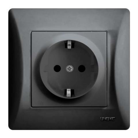 Πρίζα Σούκο Lineme Μαύρο 50-00113-2-0