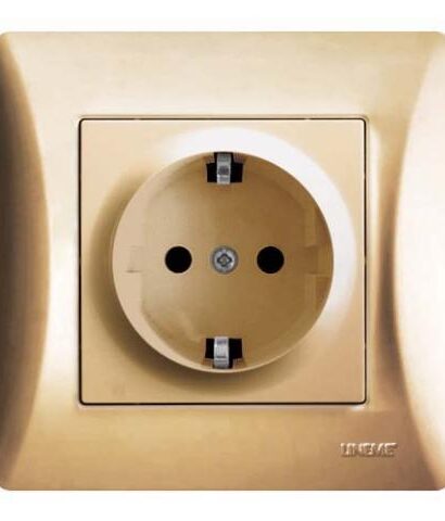 Πρίζα Σούκο Lineme Χρυσό Ματ 50-00113-9-0