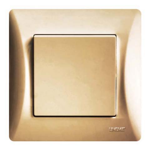 Διακόπτης Απλός Διπολικός Ενιαίο Πλαίσιο Lineme Χρυσό Ματ 50-00131-9-0
