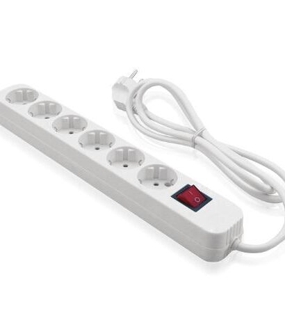 Πολύπριζο 6 Θέσεων Με Διακόπτη 3Χ1,5 1.5Μ Λευκό 80-00117-0