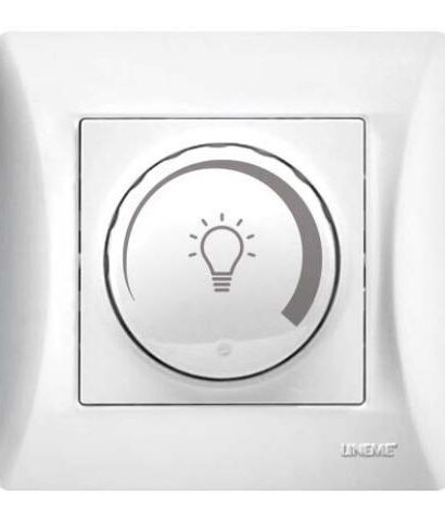 Ρεοστάτης Dimmer Με LED 200W Lineme Λευκό 50-00111-1-0