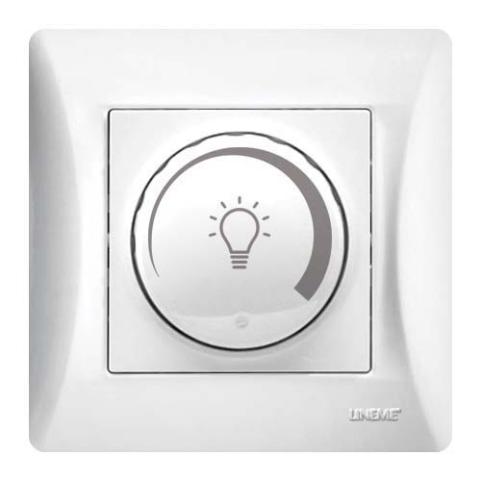 Ρεοστάτης Dimmer Με LED 200W Lineme Λευκό 50-00111-1-0