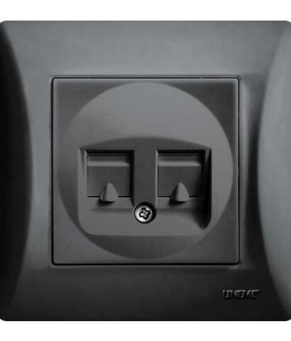 Πρίζα Τηλεφώνου & Data RJ48 Lineme Μαύρο 50-00120-2-0