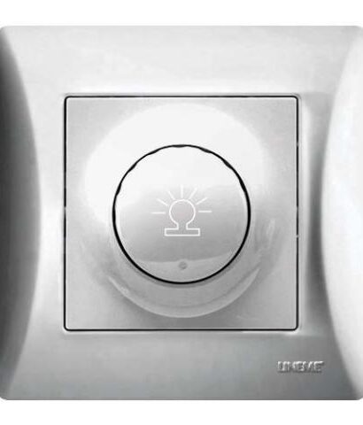 Ρεοστάτης Dimmer 500W Lineme Ασημί Ματ 50-00110-5-0