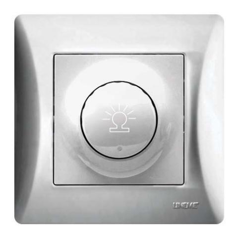 Ρεοστάτης Dimmer 500W Lineme Ασημί Ματ 50-00110-5-0