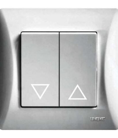 Διακόπτης Ρολών Lineme Ασημί Ματ 50-00109-5-0