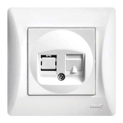 Πρίζα Data RJ45 Lineme Λευκό 50-00118-1-0