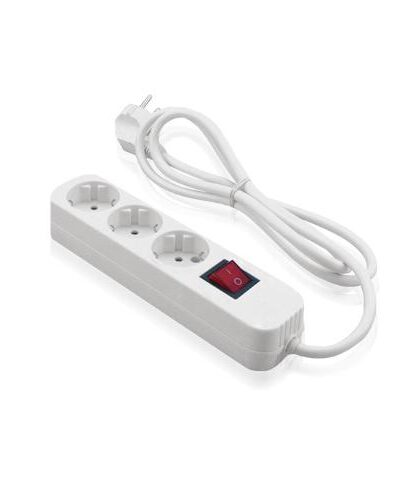 Πολύπριζο 3 Θέσεων Με Διακόπτη 3Χ1,5 1.5Μ 80-00114-0