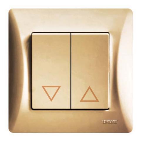 Διακόπτης Ρολών Lineme Χρυσό Ματ 50-00109-9-0