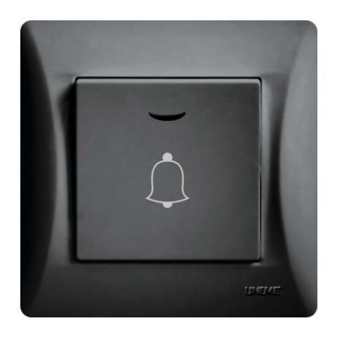 Μπουτόν Κουδουνιού Με Λυχνία Lineme Μαύρο 50-00108-2-0