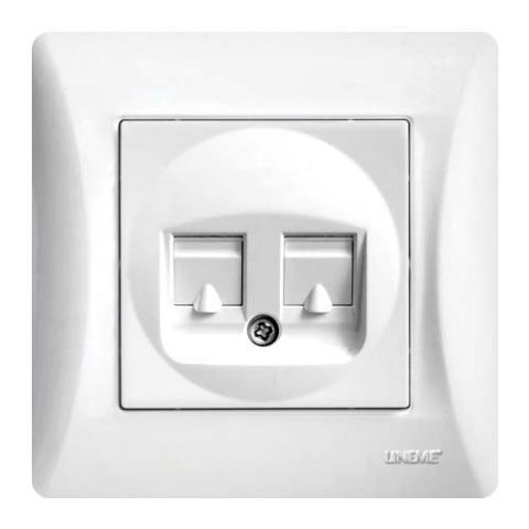 Πρίζα Διπλή Τηλεφώνου Lineme Λευκό 50-00119-1-0