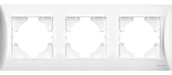 Πλαίσιο Τριπλό Οριζόντιο Lineme Λευκό 50-00123-1-0