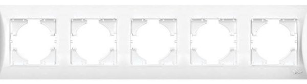 Πλαίσιο Πενταπλό Οριζόντιο Lineme Λευκό 50-00125-1-0