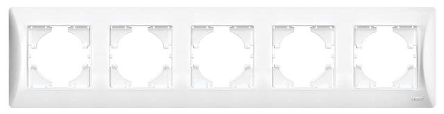 Πλαίσιο Πενταπλό Οριζόντιο Lineme Λευκό 50-00125-1-0