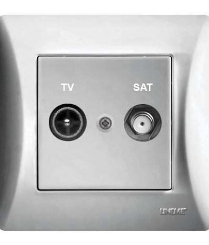 Πρίζα TV-SAT Tερματική Lineme Ασημί 50-00138-5-0