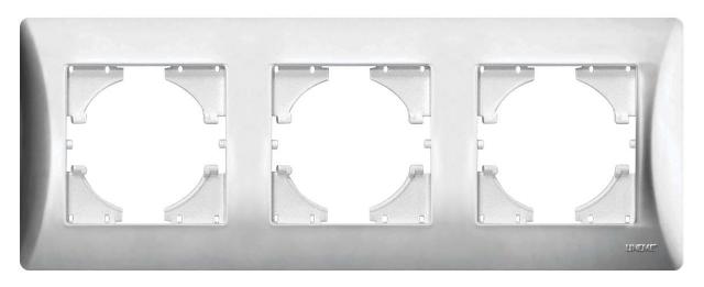 Πλαίσιο Τριπλό Οριζόντιο Lineme Ασημί Ματ 50-00123-5-0