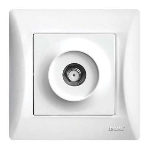 Πρίζα SAT Lineme Λευκό 50-00117-1-0