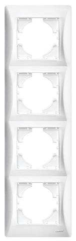 Πλαίσιο Τετραπλό Κάθετο Lineme Λευκό 50-00128-1-0