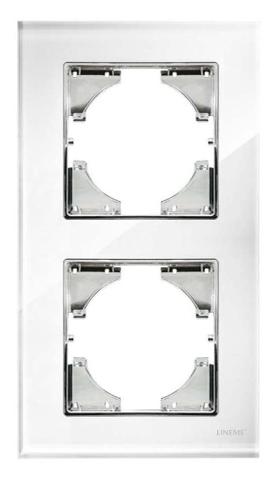 Πλαίσιο Διπλό Κάθετο Lineme Γυαλί Λευκό 50-00126-23-0
