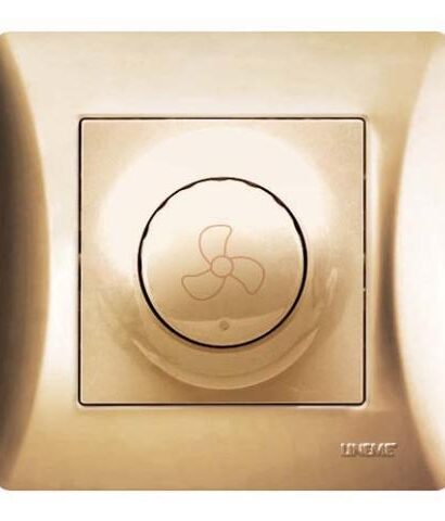 Διακόπτης Tαχυτήτων Ανεμιστήρα 500W Lineme Χρυσό Ματ 50-00112-9-0