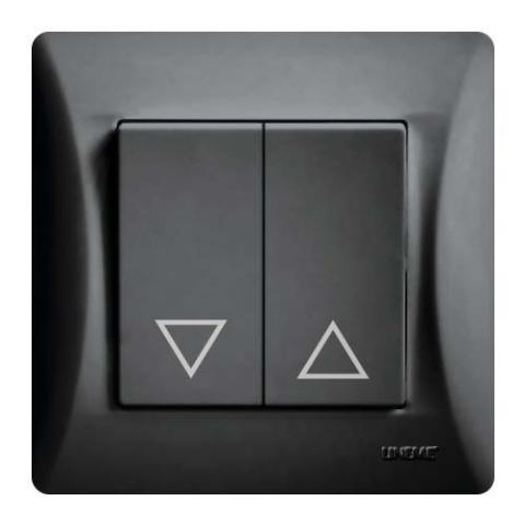 Διακόπτης Ρολών Lineme Μαύρο 50-00109-2-0