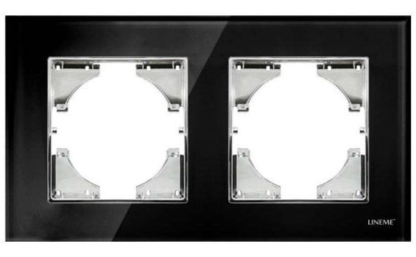 Πλαίσιο Διπλό Οριζόντιο Lineme Γυαλί Μαύρο 50-00122-26-0