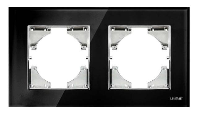 Πλαίσιο Διπλό Οριζόντιο Lineme Γυαλί Μαύρο 50-00122-26-0