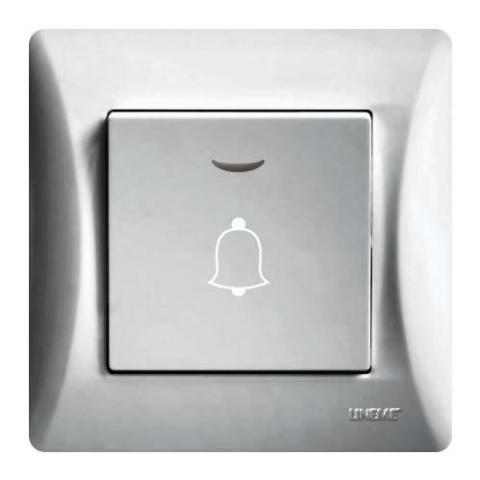 Μπουτόν Κουδουνιού Με Λυχνία Lineme Ασημί Ματ 50-00108-5-0