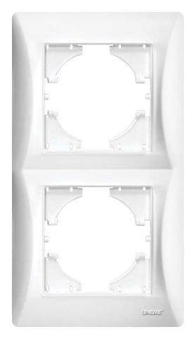 Πλαίσιο Διπλό Κάθετο Lineme Λευκό 50-00126-1-0