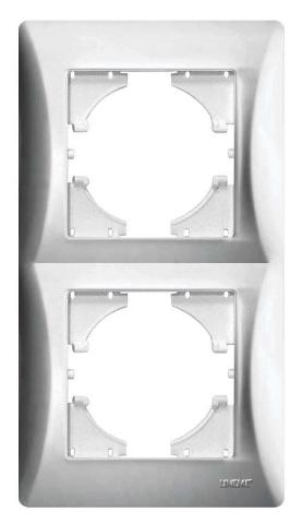 Πλαίσιο Διπλό Κάθετο Lineme Ασημί Ματ 50-00126-5-0