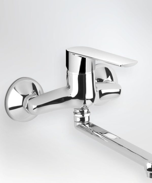 Eurorama Viva Μπαταρία Κουζίνας Κάτω Ροής Τοίχου Χρώμιο 143400-100-0