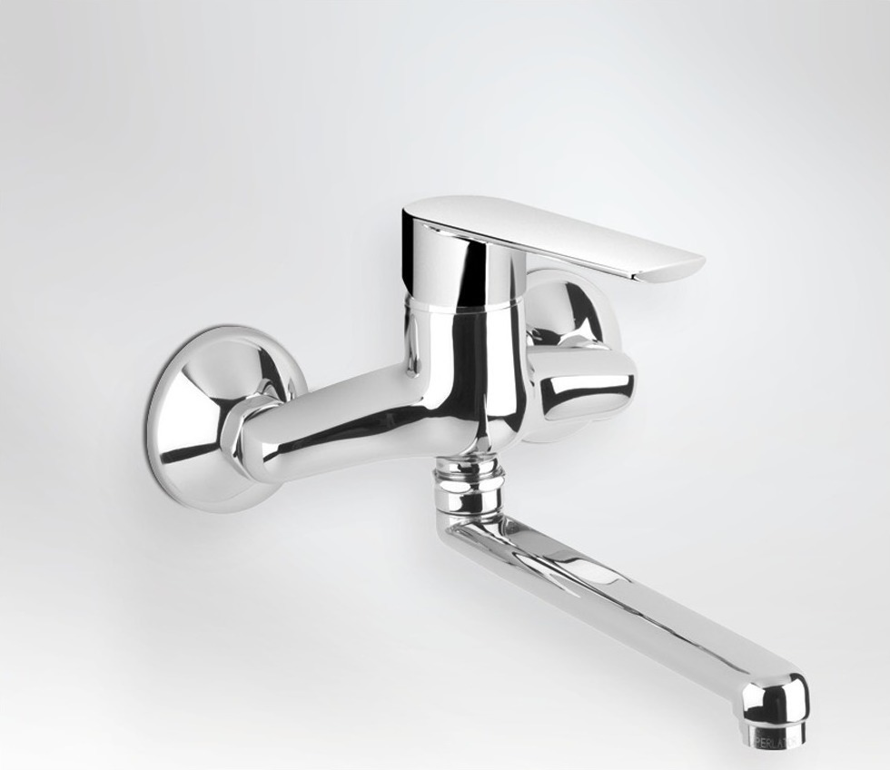 Eurorama Viva Μπαταρία Κουζίνας Κάτω Ροής Τοίχου Χρώμιο 143400-100-0