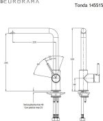 Eurorama Tonda Μπαταρία Κουζίνας Χρώμιο Με Περιστρεφόμενο Ρουξούνι 145515-100-27883