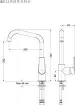 Eurorama Klint Μπαταρία Κουζίνας Χρώμιο Με Περιστρεφόμενο Ρουξούνι 142515-100-27889