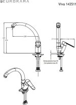 Eurorama Viva Μπαταρία Κουζίνας Χρώμιο Με Περιστρεφόμενο Ρουξούνι 143511-100-27923