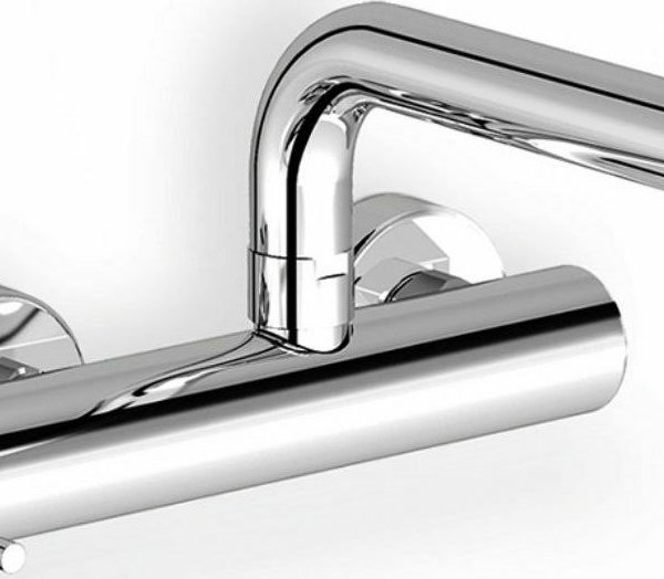 Eurorama Tonda Μπαταρία Κουζίνας Άνω Ροής Τοίχου Χρώμιο 711401-100-0