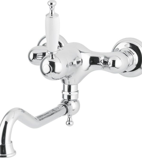 Bugnatese Oxford Μπαταρία Κουζίνας Κάτω Ροής Τοίχου Χρώμιο 6340-100-0