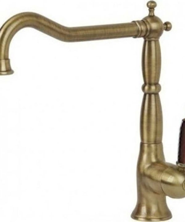 Bugnatese Oxford Μπαταρία Κουζίνας Bronze / Ξύλο Με Μακρύ Περιστρεφόμενο Ρουξούνι 6382-220250-0