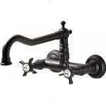 Bugnatese Princeton Μπαταρία Κουζίνας Άνω Ροής Τοίχου Μαύρο Ματ 852-400-0