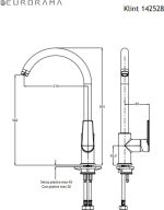 Eurorama Klint Μπαταρία Κουζίνας Χρώμιο Με Περιστρεφόμενο Ρουξούνι 142528-100-28675