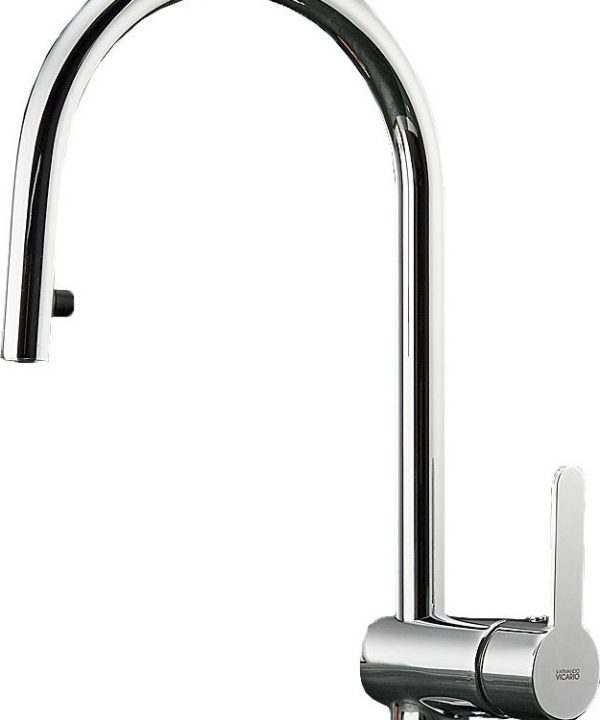 Armando Vicario Base Μπαταρία Κουζίνας Πάγκου Χρώμιο Με Ντους και Σπιράλ 15780-100-0