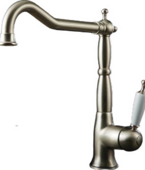 Bugnatese Oxford Μπαταρία Κουζίνας Inox FinishΜε Μακρύ Περιστρεφόμενο Ρουξούνι 6382-110-0