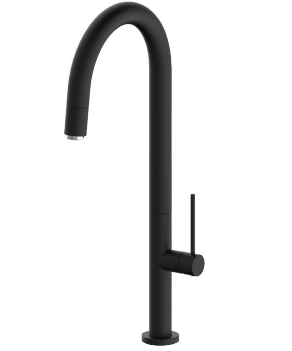 Armando Vicario Tozo Μπαταρία Κουζίνας Black Matt Με Περιστρεφόμενο Ρουξούνι 48780-400-0