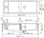 Schock Cristadur Prepstation Ένθετος Νεροχύτης (114x46)cm Polaris 81500-1302-28627