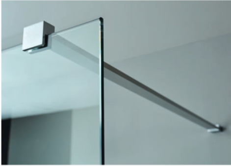 DEVON Iwis Walk-In Διαχωριστικό Ντουζιέρας Inox Brushed PVD (67-69)cm x h200cm Με Βραχίονα Στήριξης 100cm-29818