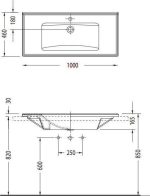 Serel Slim 100 Νιπτήρας White 100x46cm 3037-300-29258