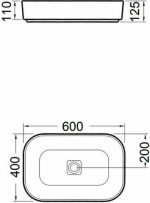 BIANCO Centro Νιπτήρας White 60x40cm 34060-300-29464