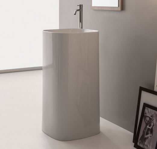 SCARABEO Moon Νιπτήρας White 42x42xh85cm 5510-300-0