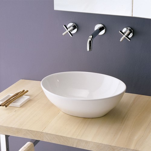 SCARABEO Ovo Νιπτήρας White 41x33,5cm 8011-300-0