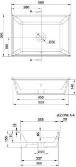 SCARABEO Gaia 50 Νιπτήρας White 56x39,5cm 8032-300-29579